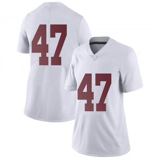 Alabama Crimson Tide Women's Byron Young #47 No Name White NCAA Nike Authentic Stitched College Football Jersey VG16M14SU